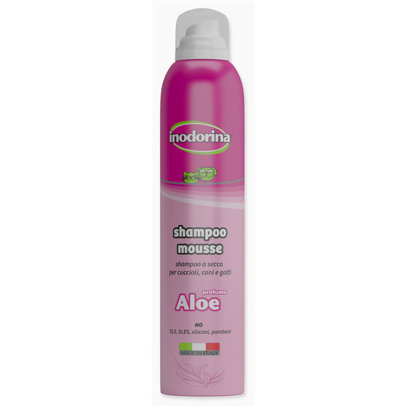 Inodorina suchá pěna Aloe Vera šampon pro psy a kočky 300 ml