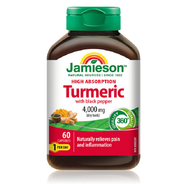 Jamieson Kurkumin + černý pepř 4000 mg 60 kapslí