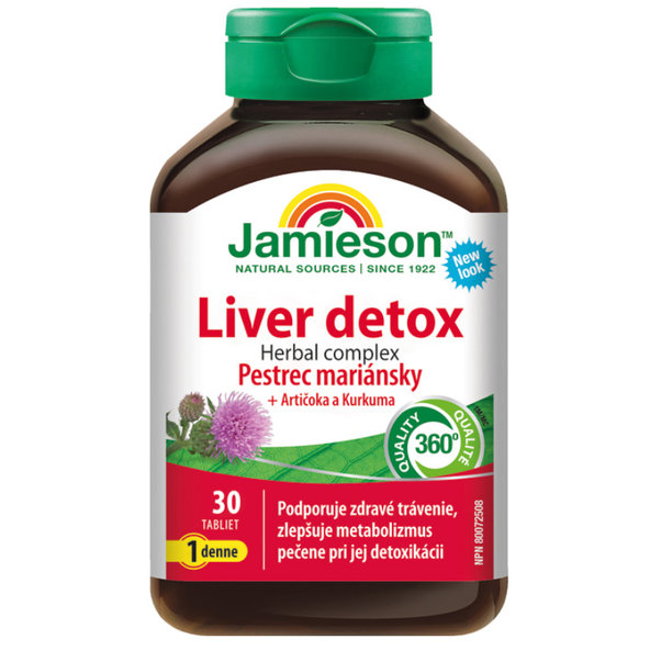 Jamieson Pestrec mariánský Liver Detox 30 tablet