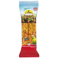 JR FARM Birdys tyčinky pro andulky s medem, mrkví a mušlemi 2 ks 130 g
