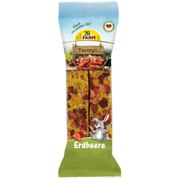 JR FARM Farmys tyčinky s jahodami pro hlodavce 2 ks 160 g