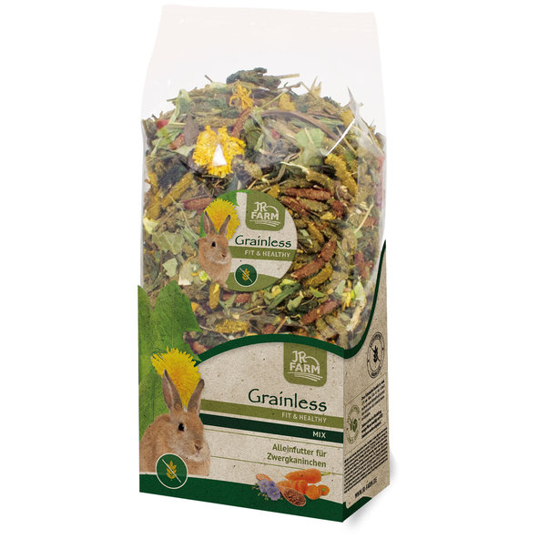 JR FARM Grainless Health Mix kompletní krmivo pro zakrslé králíky 600 g