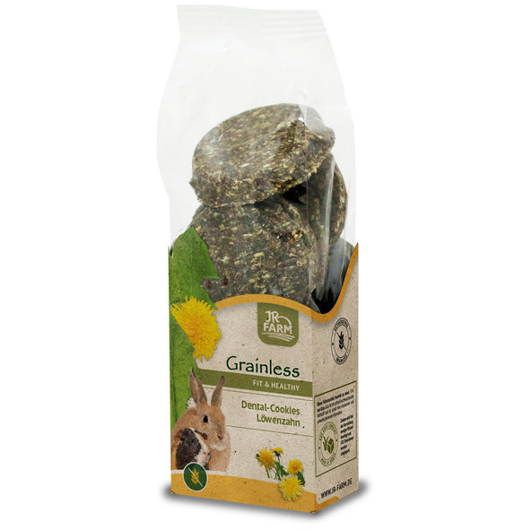JR FARM Grainless Dent pampeliškové sušenky pro králíky a hlodavce 150 g