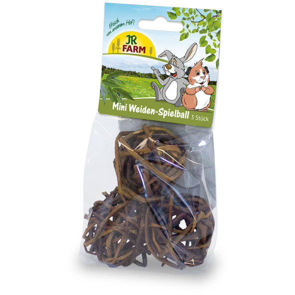 JR FARM malé vrbové míčky pro králíky a hlodavce 3 ks 4 cm