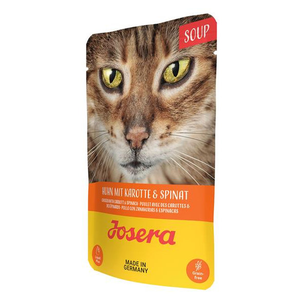 Josera kapsička pro kočky kuřecí polévka s mrkví a špenátem 70 g
