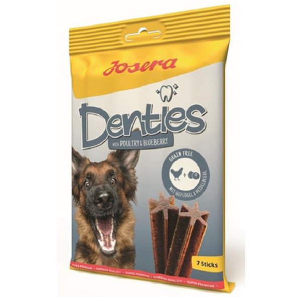 Josera pochoutka pro psy Denties drůbeží s borůvkou 180 g