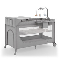 KINDERKRAFT cestovní postýlka s příslušenstvím Leody Up Grey
