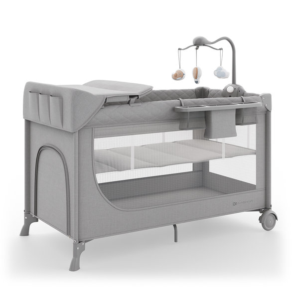 KINDERKRAFT cestovní postýlka s příslušenstvím Leody Up Grey