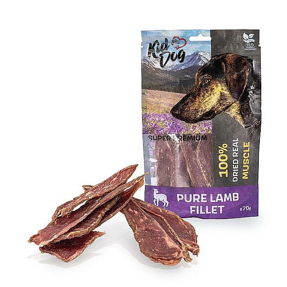 KD SUPER PREMIUM 100% jehněčí čistá svalovina plátky bez aditiv 70 g