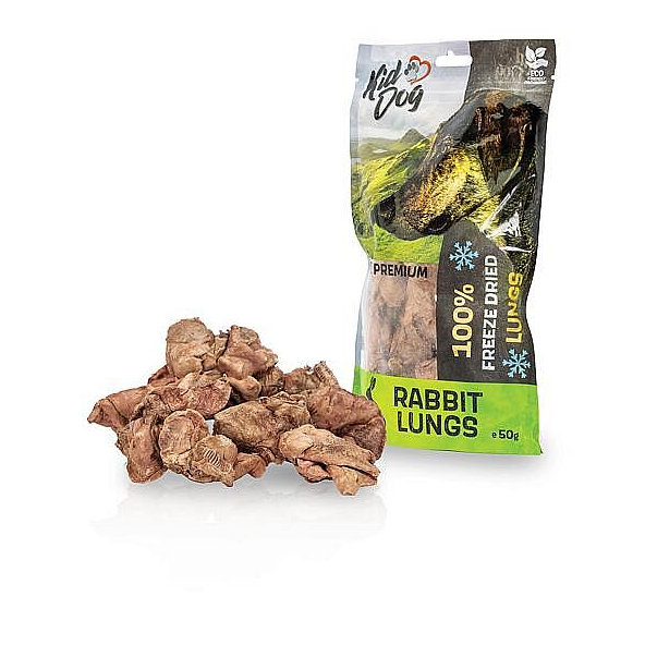 KD SUPER PREMIUM 100% králičí plíce v celku sušené mrazem 50 g