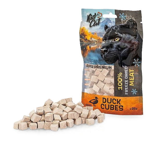 KIDCAT SUPER PREMIUM 100% mrazem sušené kachní maso pro kočky 25 g
