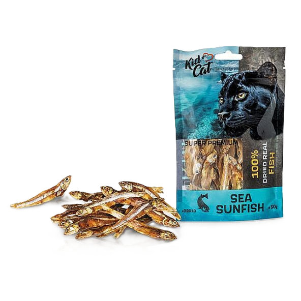 KIDCAT SUPER PREMIUM 100% sušené mořské rybičky pro kočky 50 g