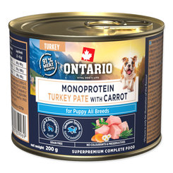 Ontario Puppy Monoprotein krůtí paštika s mrkví pro štěňata 200 g