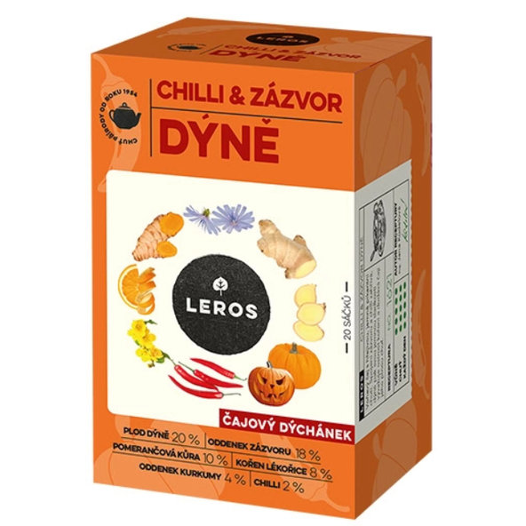 Leros Čajová chvilka chilli zázvor a dýně 20x2 g