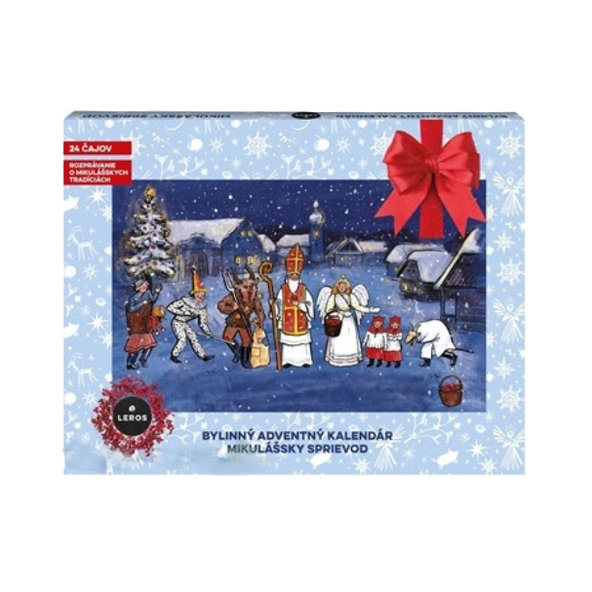 LEROS Bylinný adventní kalendář Mikulášský průvod 6 set čajů