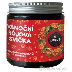 Leros Vánoční sójová svíčka pomeranč a skořice 120 ml