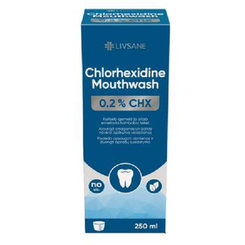 LIVSANE Ústní voda s chlorhexidinem 0,2 % 250 ml
