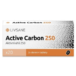 LIVSANE Active Carbon 250 mg 20 tablet