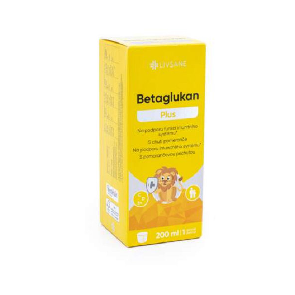 LIVSANE Betaglukan Plus pomeranč 200 ml sirup
