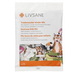 LIVSANE Dextróza Mix s vitaminem C 28 žvýkacích tablet