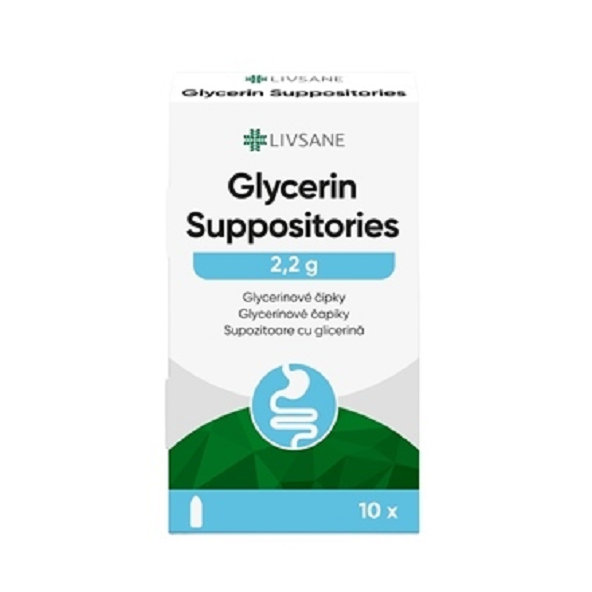 LIVSANE Glycerinové čípky 2,2 g 10 čípků