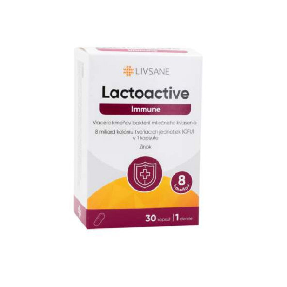LIVSANE Lactoactive Immune Zinek 30 kapslí
