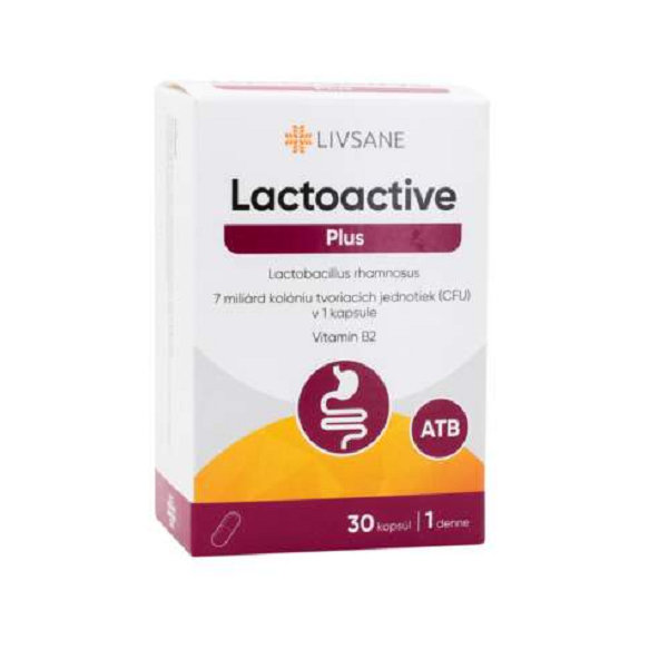 LIVSANE Lactoactive Plus vitamin B2 30 kapslí