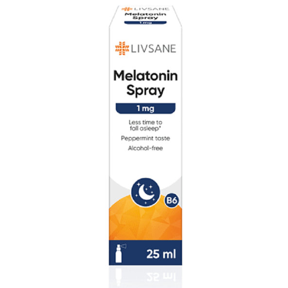 LIVSANE Melatonin 1 mg + vitamin B6 máta 25 ml sprej