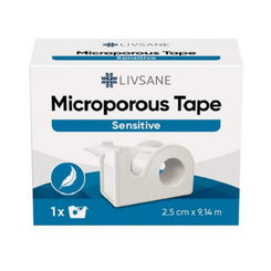LIVSANE Sensitive mikroporézní páska 2,5 cm x 9,14 m