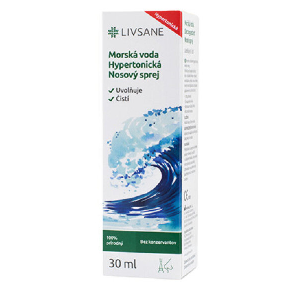 LIVSANE Mořská voda hypertonická nosní sprej 30 ml