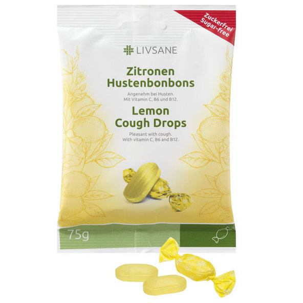 LIVSANE Pastilky proti kašli citron 75 g