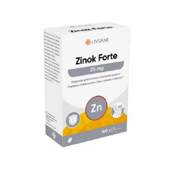 LIVSANE Zinek Forte 25 mg 100 tablet