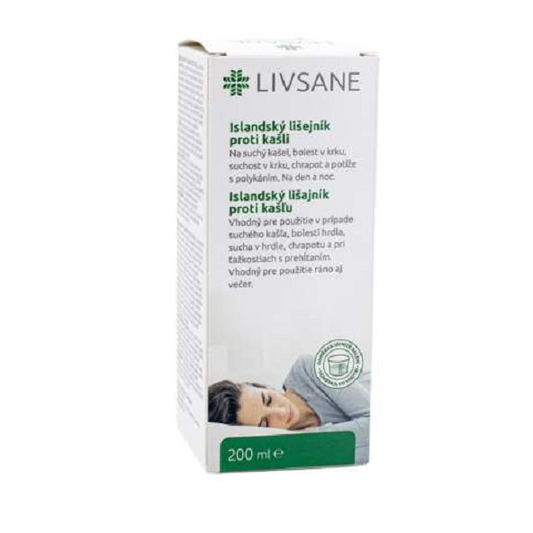 LIVSANE Sirup islandský lišejník proti kašli 200 ml