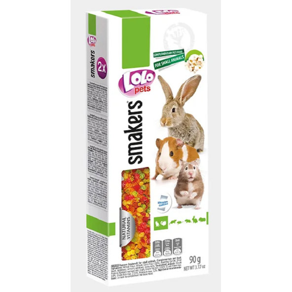 Lolopets tyčinka popcorn pro hlodavce 2 ks