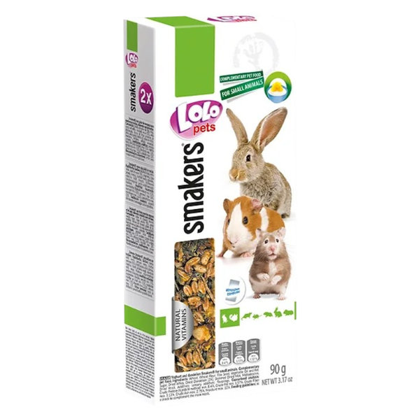 Lolopets tyčinka jogurt a pampeliška pro králíky a hlodavce 2 ks