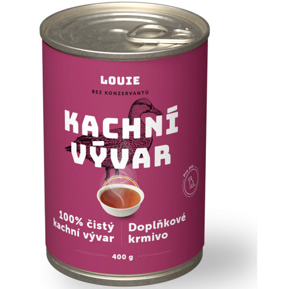 LOUIE kachní vývar v konzervě pro psy 400 g