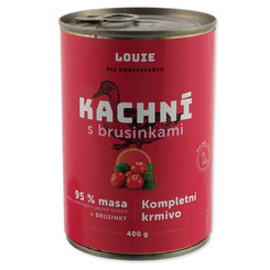 LOUIE konzerva pro psy kachní s brusinkami 400 g