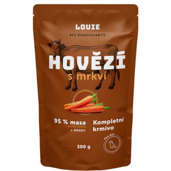 LOUIE kapsička pro psy hovězí s mrkví 150 g