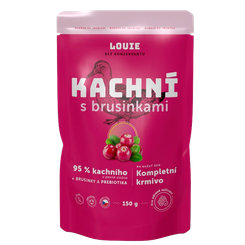 LOUIE kapsička pro psy kachní s brusinkami 150 g