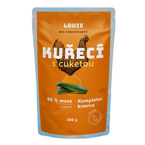 LOUIE kapsička pro psy kuřecí s cuketou 300 g