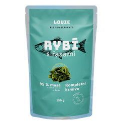 LOUIE kapsička pro psy rybí s řasou 150 g