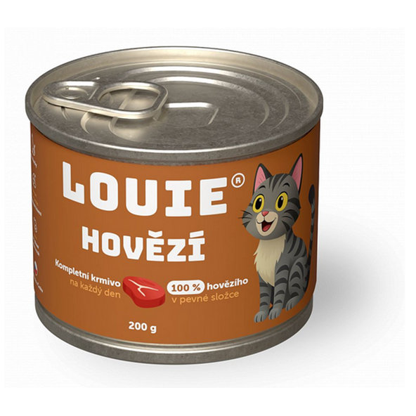 LOUIE konzerva pro psy hovězí a dýně s prebiotiky 400 g