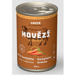 LOUIE konzerva pro psy hovězí s mrkví 400 g