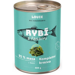 LOUIE konzerva pro psy rybí s řasou 400 g