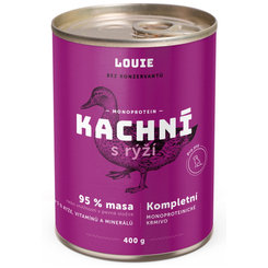 LOUIE konzerva pro psy kachní s rýží 400 g