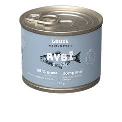 LOUIE konzerva pro psy rybí s rýží 200 g