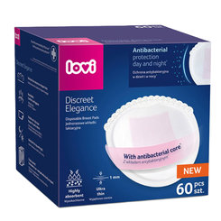 LOVI Discreet Elegance Tampóny do podprsenky bílé 60 ks