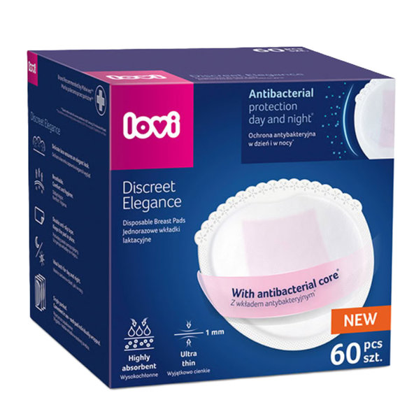 LOVI Discreet Elegance Tampóny do podprsenky bílé 60 ks