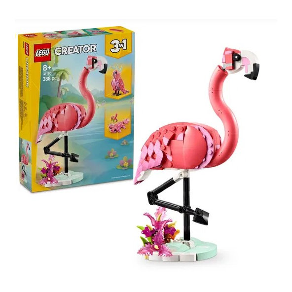 LEGO Creator 3 v 1 divoká zvířata: růžový plameňák 31170