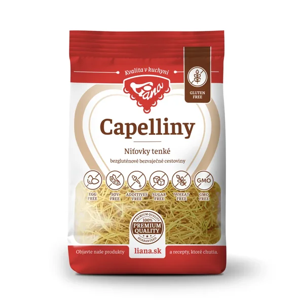 Liana Capelliny tenké nudle bezlepkové těstoviny 200 g